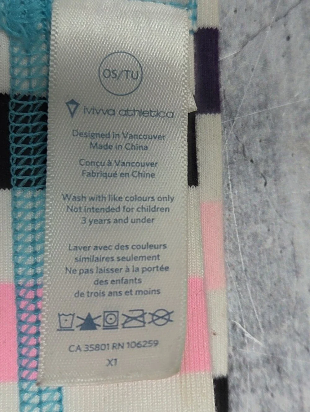 Lululemon & Ivivva Girls Headbands Coral Stripe